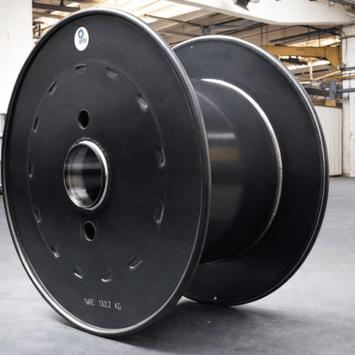 Flat flange steel reel unpainted