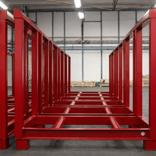 Pallet made in welded steel structure