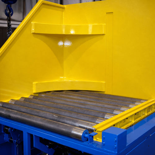 Tilting platform with rolling unit